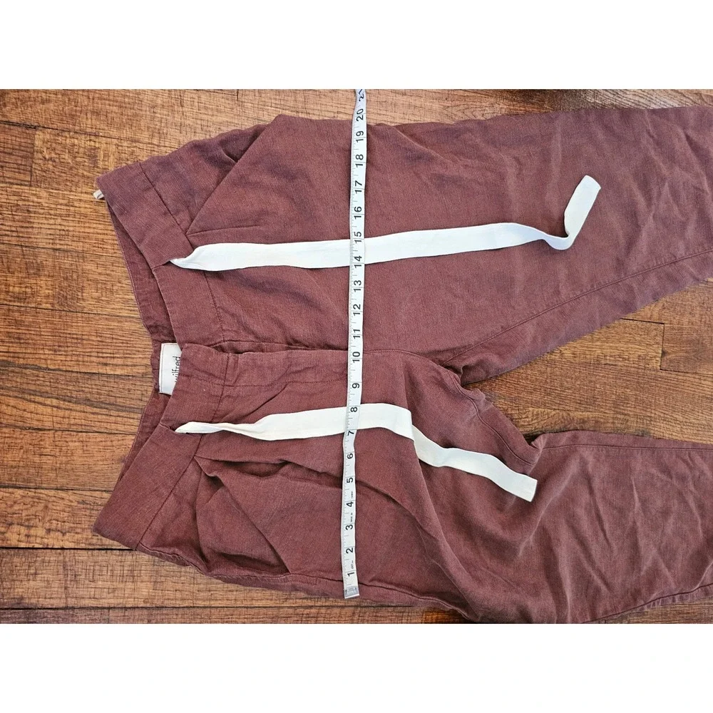 Wilfred‎ Aritzia Chocolate Brown Lightweight Boho Cottagecore Linen Blend Pants6